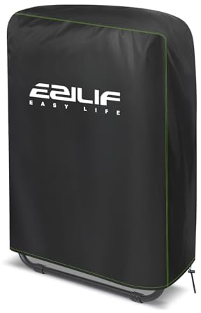 Ezilif Garden Chair Covers, Oxford Outdoor Garden Chair Covers Waterproof, 70 x 110cm, Windproof Anti-UV Dustproof Folding Reclining Chair Cover with Drawstring and Storage Bag (1 Piece)