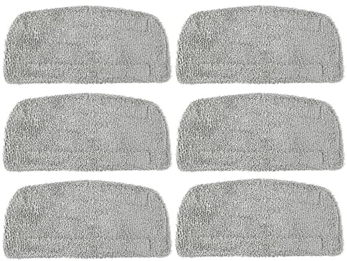 Kaxich Lot de 6 tampons de rechange pour nettoyeur vapeur, Lingettes Microfibre, tampons de nettoyage réutilisables pour vadrouille à vapeur, nettoyage domestique, universel