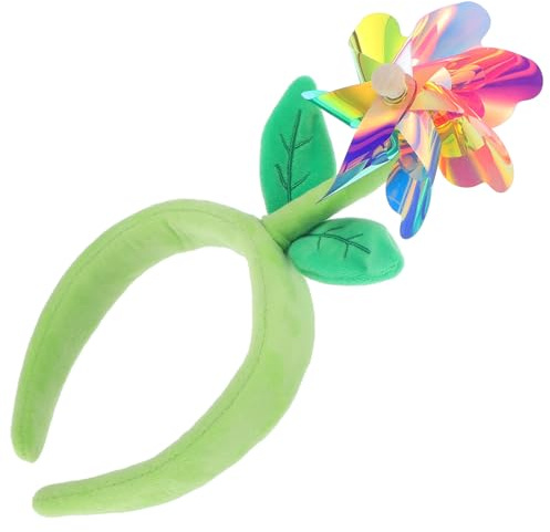 DECHOUS Colorful Windmill Headband for Women Spa Headband Washing Face Hairband Creative Embellished for Party