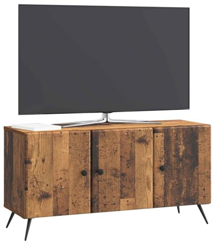 vidaXL TV-Schränk Altholz 99 x 34,5 x 50 cm Holzwerkstoff, Wohnzimmer, Rechteckiges Mediencenter mit viel Stauraum, Moderner TV-Ständer und Ausstellungsregal
