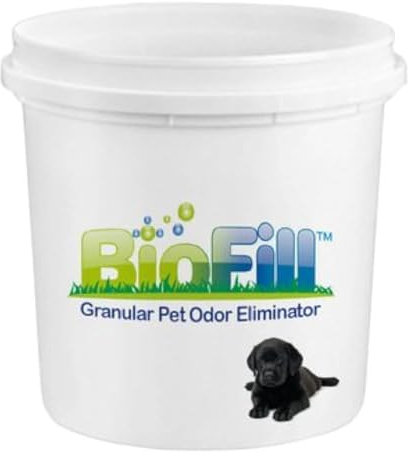 BioFill BioTurf - Desodorante para mascotas, relleno granular para césped artificial, neutralizador natural de orina de perro, uso al aire libre, cubo de 1 galón