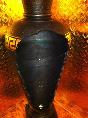 Vitrine Amphore Vase mit Licht Regal Glasregal Bodenvase 175cm hoch 6851 mäander