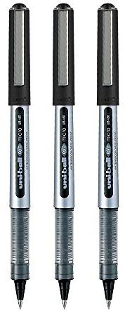uni-ball Eye UB150 Roller Pen (Black Ink, Pack of 3)