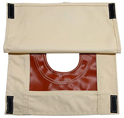 TentHome - Accesorio para Estufa en la Tienda de campaña, Agujero de Chimenea, Resistente al Fuego, Tela de algodón con Solapa para Tienda de campaña de Camping de algodón de 4 Estaciones, 8 cm