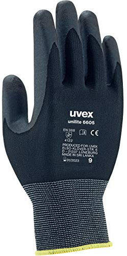 Uvex Unilite 6605 Schutzhandschuhe - 1 Paar Profi Arbeitshandschuhe 09/L