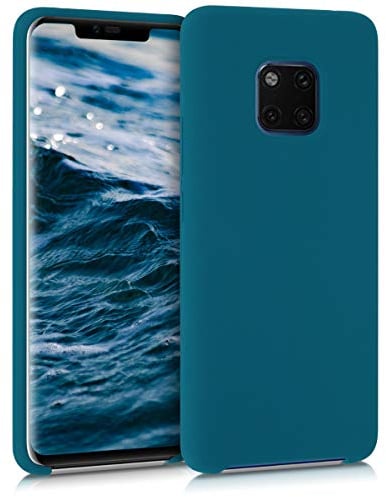 kwmobile Cover per Huawei Mate 20 Pro Custodia - Back Case per Smartphone in Silicone TPU - Protezione Gommata - petrolio matt