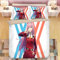 NICHIYO Darling in The FRANXX Bettwäsche Set - Bettbezug und Kissenbezug,Mikrofaser,3D Digital Print dreiteiliger Bettwäsche(Bettbezug + Kissenbezüge) (19,Single 135x200cm)