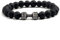 WJDT Männer Perlen Armband Natürliche Schwarz Lava Stein Hantel Charme Armbänder Energie Fitness Barbell Mode Frauen Schmuck-Waffe schwarz-lava_CHINA