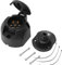 AGRISHOP 12v 7Poli Presa del Rimorchio,Adattatore Presa Elettrica Rimorchio 7 Vie Impermeabile Presa 7Poli Connettore Gancio Traino,Femmina Staffa Bullone Dado Gomma Guarnizione perCaravan Trattore