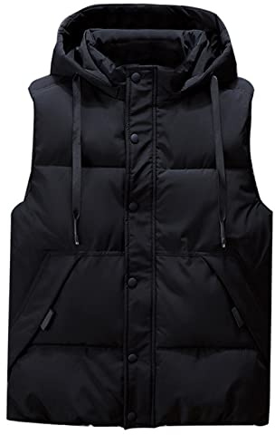 Icegrey Doudoune sans Manche Gilet pour Homme, Noir 2, XL