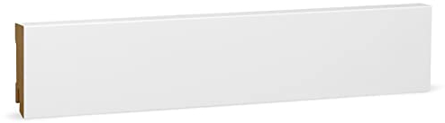 KGM Sockelleiste Modern – MDF weiß direktlackiert RAL9016 – Maße: 2.440 x 16 x 60 mm – 1 Stück