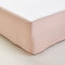 MADURA - Cache sommier Carlina Décoration pour Maison Salon Chambre Canapé - Idée Cadeau en Lin lavé légèrement froissé Rose 140x200 cm