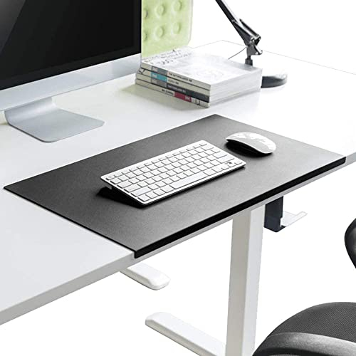 Schreibunterlage,Schreibtischunterlage mit Kantenschutz aus Weichem Kunstleder,Groß PU-Leder Mousepad für Büro/Zuhause,Büro Wasserdichte Rutschfeste Schreibenmatte,Schwarz,70X40cm