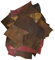 Wanderings Leather Scraps for Crafts – 3lbs Mixed Sizes Shapes with 91cm Cord - Full Grain Buffalo Leather Remnants from Journal Making - Great for Jewelry Wallets Cricut Arts Crafts