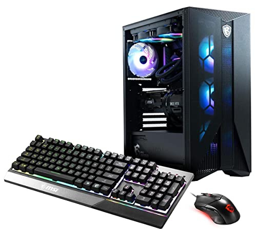 MSI Aegis RS (Tower) Gaming Desktop, Intel Core i7-12700KF, GeForce RTX 3070 Ti, 16GB Memory (Dual-CHL), 1TB SSD, WiFi 6E, Liquid Cooling, USB Type-C, VR-Ready, Windows 11 Home (12TE-284US)