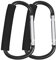 Fuyamp 2 Pack Buggy Clips Pram Hooks Stroller Carabiner,6.3” Black Pushchair Hook Clip,Universal Large Baby Carriage Hook Buggy Hook Stroller Accessories for Hanging Diaper and Shopping Bags