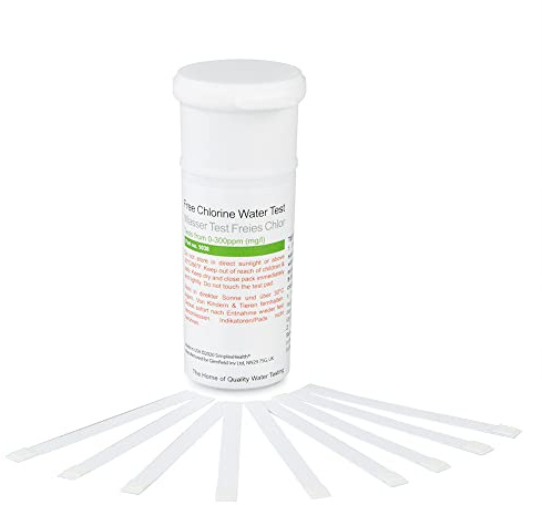Wassertest Freies Chlor 0-300ppm Wasserteststreifen (50 Stück)