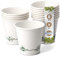 GREENBOX Tazza di carta riciclabile caffè bianco con icona EcoUp© e rivestimento PLA I 50 Coffee To go Bicchieri monouso biodegradabili 180 ml 7,5 oz I tazza da caffè monouso