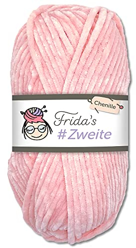 Frida's #Zweite Wolle 100g Chenille Wolle Amigurumi Stricken & Häkeln weich (19 - Rosa)