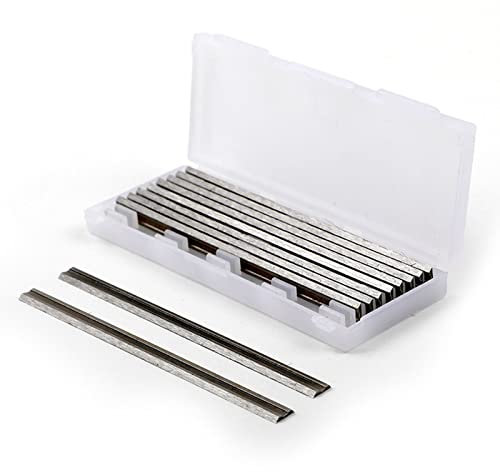 10PCS Lames De Rabot, Lames De Couteau De Rabot Portables De 82 Mm Lames De Rabot à Bois électrique Lame De Couteau De Rabot à Bois électrique pour la Plupart des Raboteuses Portatives De 3,23 Pouces