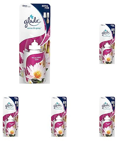 Glade Sense & Spray Refill Relaxing Zen Air Freshener, 18ml, Packaging May Vary (Pack of 5)