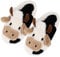 Shoppawhile Hausschuhe Damen Winter Plüsch Warm Kuschel Flauschig Kuh Pantoffeln Gift Rutschfest Cozy Kuh Slippers EU 38-39
