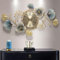 HAODING Wanddeko Metall - Moderne Wanduhren - Wandskulpturen Wandbilder 3D Wanddeko Moderne Wanddeko Aus Metall Wandbild Wandrelief Für Arbeitszimmer/Wohnzimmer/Schlafzimmer/Hotel(Color:94 * 52cm)