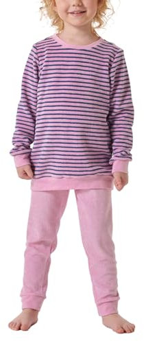 Schiesser Mädchen Schlafanzug Warme Qualitäten Frottee - Fleece Interlock Größe 92 Bis 140 Pyjamaset, Rosé_181824, 92 EU