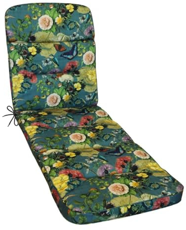 KETTtex EXKLUSIV Auflage Rollliege Butterfly I Gartenliege Polster 200x65x9cm I KTH3 Liegenauflage I widerstandsfähige Liegestuhl-Auflage I spinndüsengefärbt I weich & Pflegeleichte I Dessin 2670