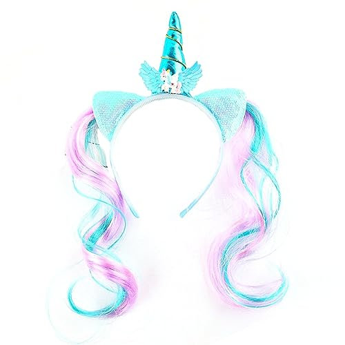 TNSRAY Serre-tête Unicorn, multicolore, Carnaval, Fête à thème, Serre-tête pour bébé, accessoire de cheveux pour Pâques, anniversaire, fête, carnaval, accessoire de fête, décoration, Style-A