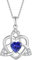 FJ Herz Keltischer Knoten Kette Damen 925 Sterling Silber Tansanit Halskette Dezember Geburtsstein Anhänger Geschenke für Frauen Mutter Freundin Mama
