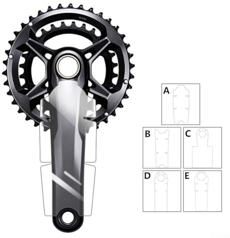 Karbonfaser-Fahrrad-Kurbelschutz-Aufkleber, bietet hervorragenden Schutz für Mountainbikes (B)