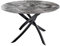 Riess Ambiente Runder Esstisch Alpine - 120cm - Taupe Keramik schwarzes Metallgestell Esszimmertisch 6 Personen