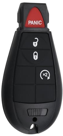 eMagTech Guscio per chiave telecomando auto a 4 pulsanti compatibile con Dodge 2009-2012 Ram 1500 2500 3500/2008-2020 Caravan Grand Caravan
