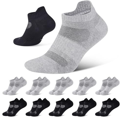 Niorasen Calcetines Tobilleros Hombre Mujer 10 Pares, Calcetines Cortos Hombre Transpirables Algodon, Ideales para Correr, Trabajo, Casa