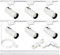 Bravsekai Kit d’éclairage sur rail, 6 spots extensibles 2x1m, rails type H, 20W 4000K blanc naturel, projecteurs plafond