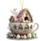 Eierhaus - Osterbaum | Osterbaum -Ornamente | Osterschmuck | Haus Ornamente | Ostereihunny House Cup | Saisonale | Lustige Frühlingslandschaft Acrylverzierung für Familienversammlungen