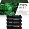Extra hohe Reichweite, mehrfarbig, 4er-Pack C3224 Tonerkartuschen-Set mit Chip C3210K0 C3210C0 C3210M0 C3210Y0, kompatibel mit Lexmark C3224 MC3224 MC3426 MC3326 C3326 C3426 Drucker,1 Set-3500 Pages