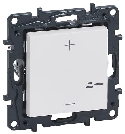 LEGRAND Regulador pulsador universal para instalación empotrada, Gama Niloé Step, Color Blanco, 398312A
