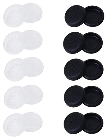 Controller Daumengriffkappen (2er-Pack) für PS4, Schwarz und Weiß