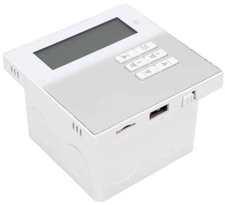 Asixxsix Wandmontierter Musikverstärker mit 2,4-Zoll-LCD-Bildschirm, Bluetooth 5.3-Musiksteuerung, Fernbedienung und Bluetooth-Empfänger zur Wandmontage für Heimkino-Systeme