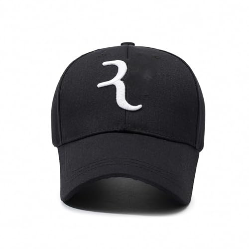 Hao Wu Xuan Roger Federer RF Logo Baseball Cap Schwarz Baumwolle 3D Stickerei Tennis Dad Hut Unisex Snapback Sport Cap
