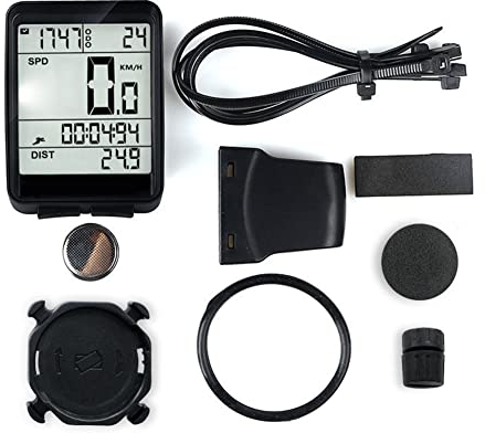 Fahrrad Tachometer,MoreChioce Kabelloser Fahrradcomputer Fahrrad Kilometerzähler Wasserdichter Fahrrad Kilometerzähler Fahrrad Kilometerzähler mit LCD-Hintergrundbeleuchtung für Rennrad MTB,Weiß