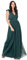 Maya Deluxe Women's Ladies Maxi Dress with Ruffle V Neck Sleeveless High Empire Waist Long for Prom Guest Wedding Bridesmaid, Emerald Green, 18