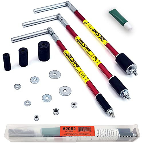 Jet Swet 2062 Kit – Größen 1,27 cm, 1,9 cm und 2,5 cm Strahlschwingen (3 Werkzeuge) + Set mit Ersatzdichtungsteilen und wasserdichtem Fett | Sanitärstopfen für schnelle Wasserleitungsreparaturen,