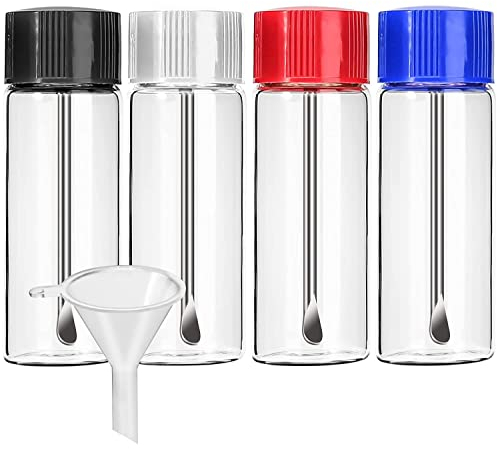 iSnuff Probefläschchen aus klarem Glas, Fassungsvermögen 5 ml, 4 Stück