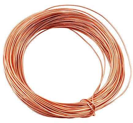 ANCLLO 2pcs X 20M Bonsai Care Tool Tree Training Wire 1.0mm Plant Craft Wire Alambre de aluminio Tejido artesanal, para sujetar ramas de bonsai (cada rollo 20M, oro rosa)