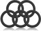 Ganzoo O-Ring Metall für Hunde-Leine, 20mm Innen-Durchmesser, 5 Stück, Zinkring mit Silikon-Beschichtung, Nicht rostend, Rund-Ringe für Paracord 550 Halsband, Handtasche, Metallring, Farbe Schwarz