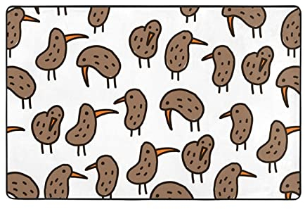 ESASAM Kiwi-Vogel-Teppich, niedlich, bedruckt, wasserabsorbierend und langlebig, geeignet für jeden Wohnraum