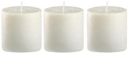 blomus Nachfüllkerzen, 3 Stk. -VALOA- | Duft Vetiver | Größe S | Aus Sojawachs; Maße 6 x 6 x 6 cm